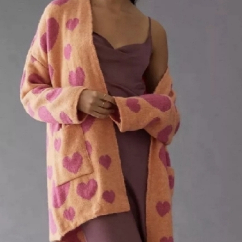 Maeve by Anthropologie Cozy Heart Open Front Cardigan
